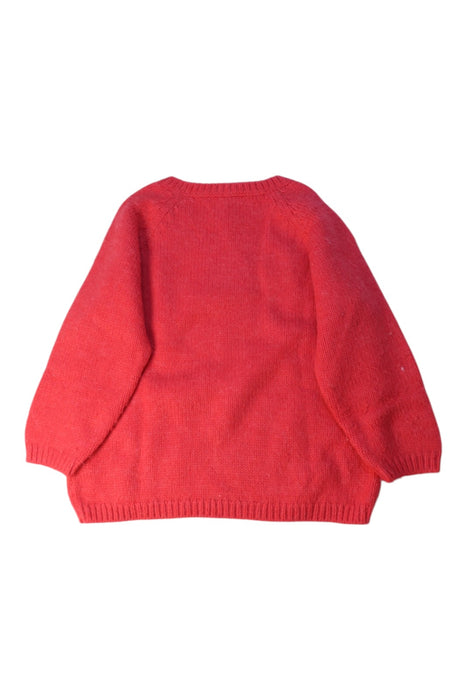A Red Knit Sweaters from Nanos in size 3T for girl. (Back View)
