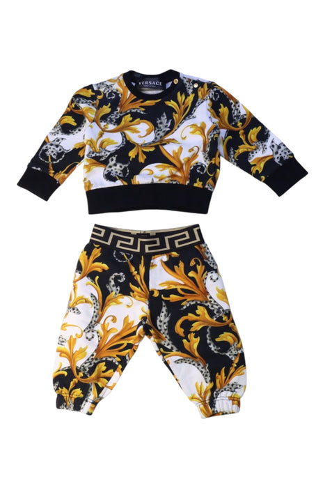 A Black Pants Sets from Young Versace in size 3-6M for neutral. (Front View)