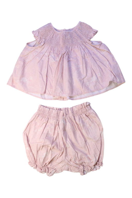 A Pink Shorts Sets from Dior in size 12-18M for girl. (Front View)
