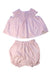 A Pink Shorts Sets from Dior in size 12-18M for girl. (Front View)