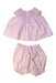 A Pink Shorts Sets from Dior in size 12-18M for girl. (Back View)