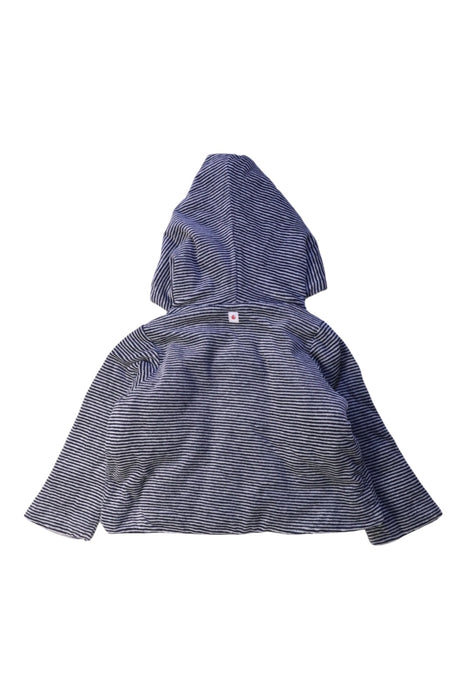 A Navy Hooded Sweatshirts from Petit Bateau in size 12-18M for boy. (Back View)