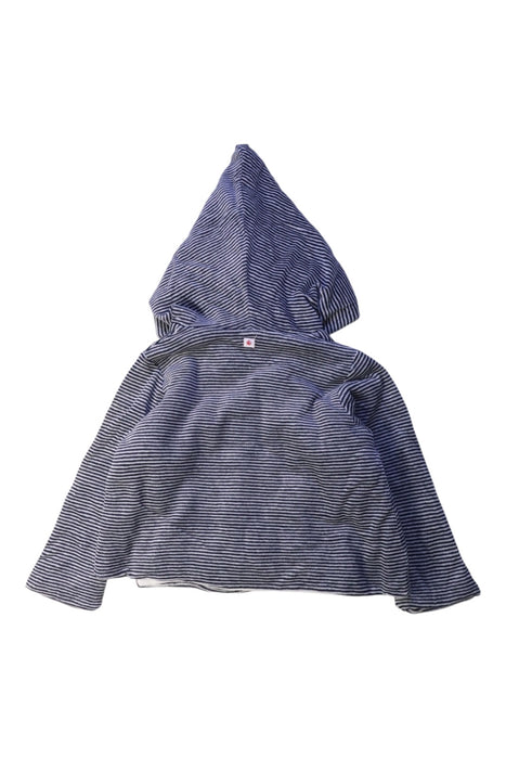 A Blue Hooded Sweatshirts from Petit Bateau in size 12-18M for boy. (Back View)