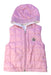 A Pink Outerwear Vests from Moncler in size 12-18M for girl. (Front View)