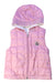 A Pink Outerwear Vests from Moncler in size 12-18M for girl. (Front View)