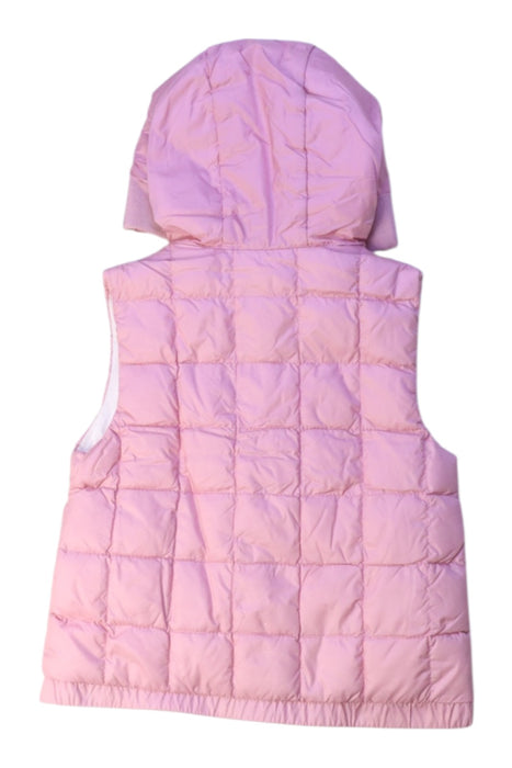 A Pink Outerwear Vests from Moncler in size 12-18M for girl. (Back View)