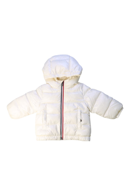 A White Puffer/Quilted Coats & Outerwear from Moncler in size 6-12M for neutral. (Front View)