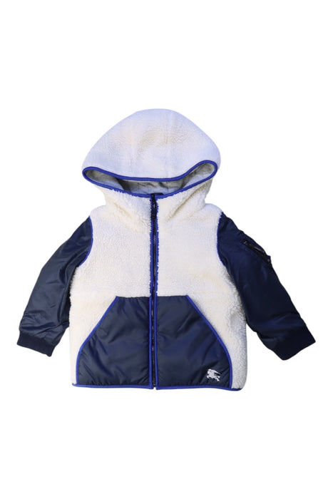 A White Puffer/Quilted Jackets from Burberry in size 12-18M for boy. (Front View)