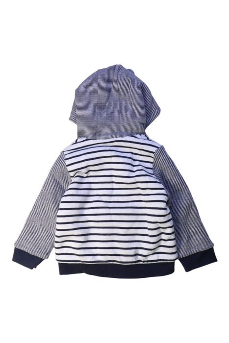 A Navy Zippered Sweatshirts from Petit Bateau in size 12-18M for boy. (Back View)
