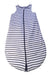 A Navy Sleepsacs from Petit Bateau in size 18-24M for neutral. (Front View)