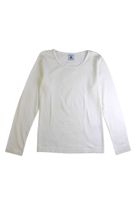 A White Long Sleeve Tops from Petit Bateau in size 10Y for girl. (Front View)