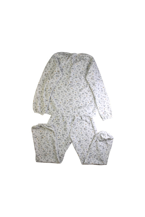 A White Pyjama Sets from Petit Bateau in size 10Y for girl. (Back View)