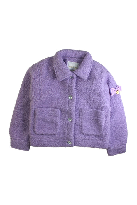 A Purple Lightweight Jackets from Angel's Face in size 6T for girl. (Front View)