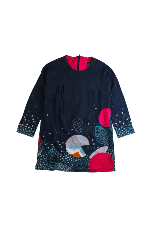 A Navy Long Sleeve Dresses from Catimini in size 3T for girl. (Front View)