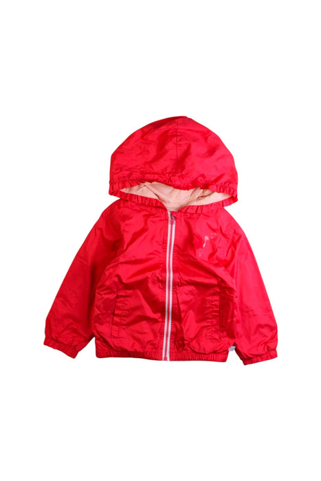 A Red Rain Jackets from La Compagnie des Petits in size 18-24M for girl. (Front View)