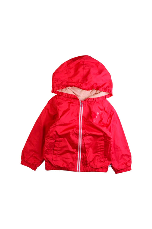 A Red Rain Jackets from La Compagnie des Petits in size 18-24M for girl. (Front View)