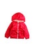 A Red Rain Jackets from La Compagnie des Petits in size 18-24M for girl. (Front View)