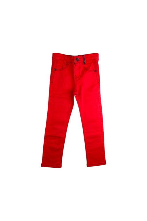 A Red Casual Pants from Catimini in size 4T for girl. (Front View)