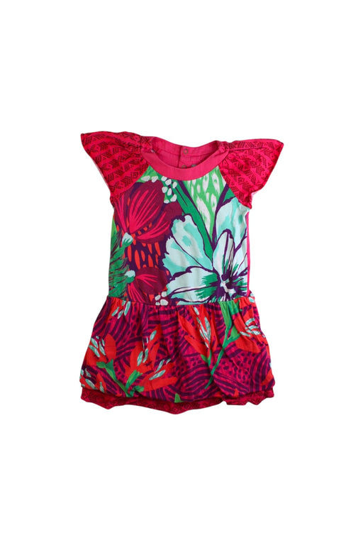 A Multicolour Sleeveless Dresses from Catimini in size 4T for girl. (Front View)