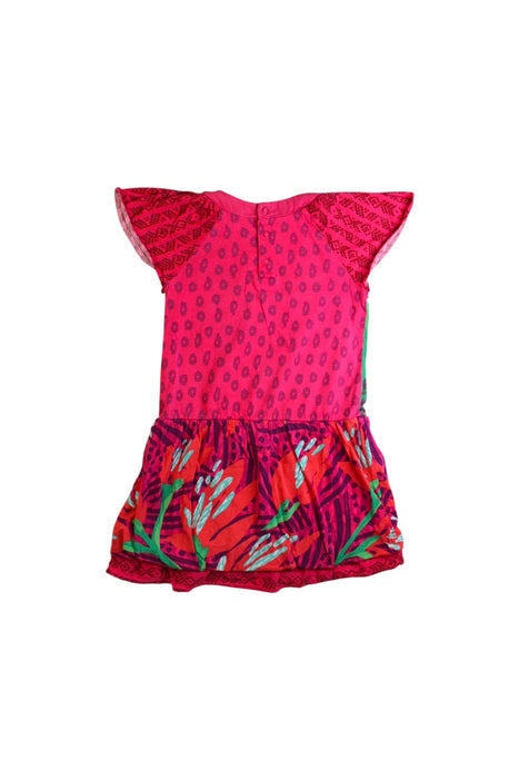 A Multicolour Sleeveless Dresses from Catimini in size 4T for girl. (Back View)