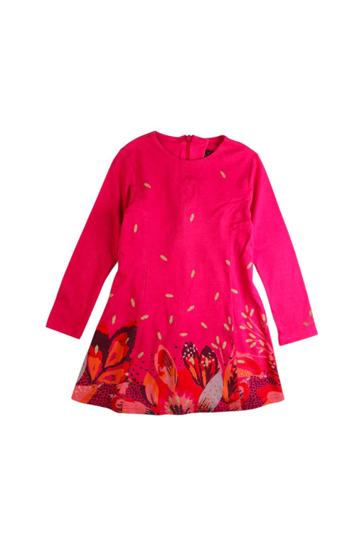 A Pink Long Sleeve Dresses from Catimini in size 4T for girl. (Front View)