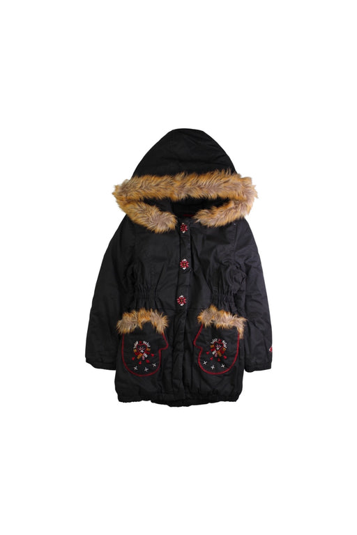 A Black Puffer/Quilted Coats & Outerwear from Catimini in size 5T for girl. (Front View)