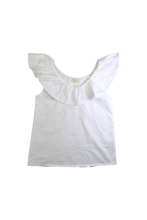 A White Sleeveless Tops from Felix & Mina in size 6T for girl. (Front View)