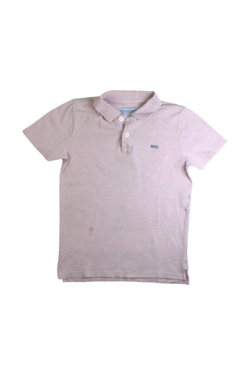 A Ivory Short Sleeve Polos from Crewcuts in size 6T for boy. (Front View)