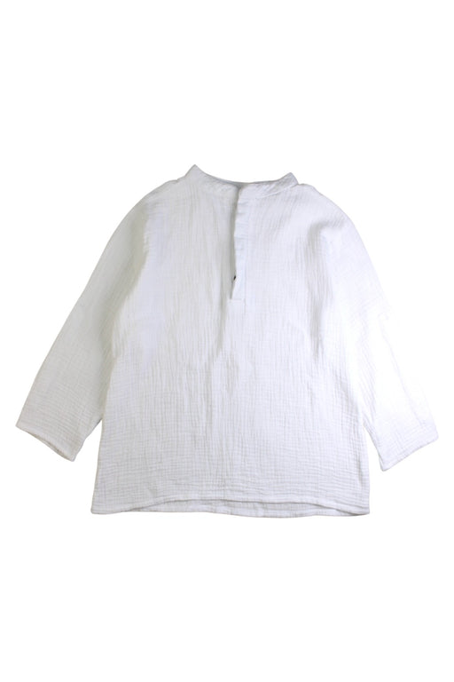 A White Long Sleeve Shirts from Excuse My French in size 8Y for boy. (Front View)