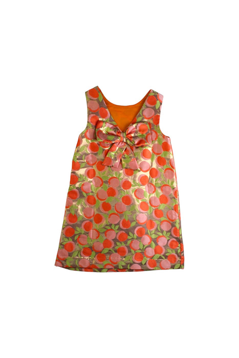 A Pink Sleeveless Dresses from Boden in size 7Y for girl. (Back View)