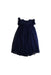 A Navy Sleeveless Dresses from Copenhagen Delights in size 6T for girl. (Back View)