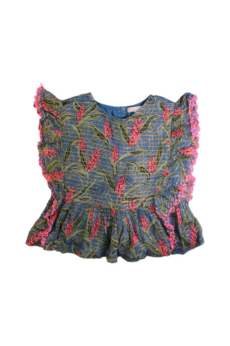 A Blue Sleeveless Tops from Louise Misha in size 8Y for girl. (Front View)
