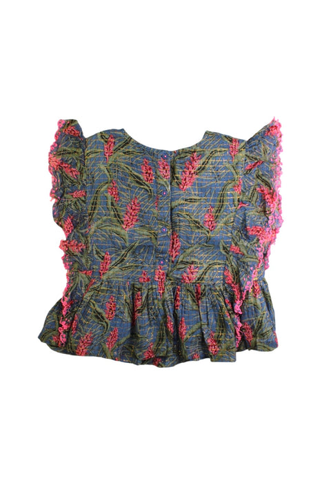 A Blue Sleeveless Tops from Louise Misha in size 8Y for girl. (Back View)