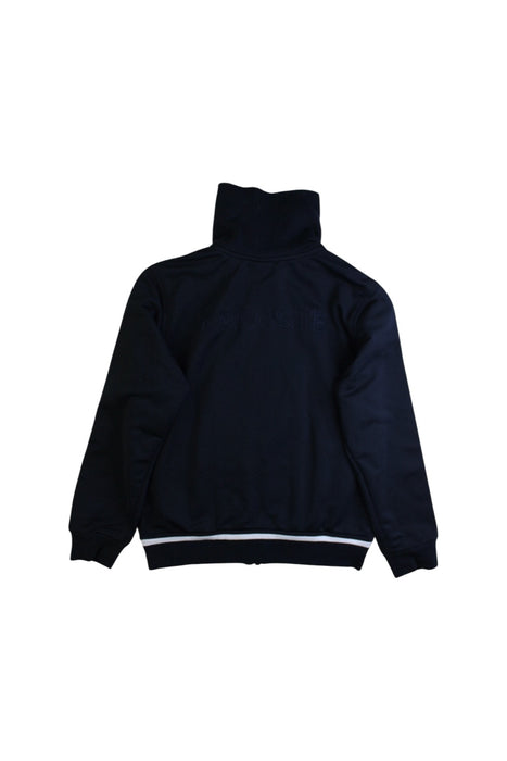A Navy Zippered Sweatshirts from Lacoste in size 8Y for boy. (Back View)
