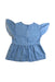 A Blue Sleeveless Tops from IKKS in size 8Y for girl. (Back View)