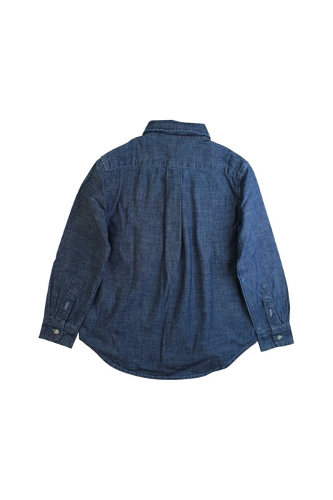 A Blue Long Sleeve Shirts from Ralph Lauren in size 5T for boy. (Back View)
