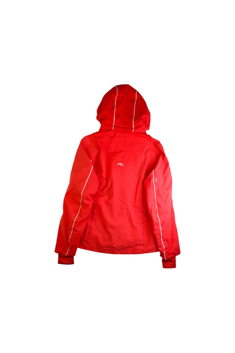 A Red Puffer/Quilted Jackets from KJUS in size 12Y for girl. (Back View)