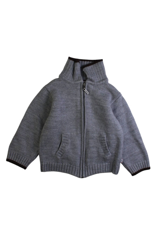 A Grey Lightweight Jackets from Jacadi in size 18-24M for boy. (Front View)