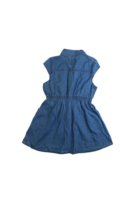 A Blue Sleeveless Dresses from Levi's in size 4T for girl. (Back View)
