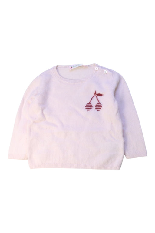 A White Knit Sweaters from Bonpoint in size 12-18M for girl. (Front View)