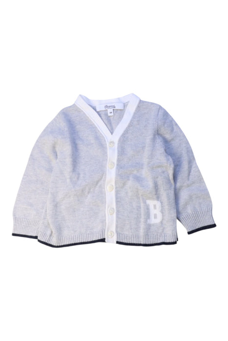 A Grey Cardigans from Bonpoint in size 6-12M for girl. (Front View)