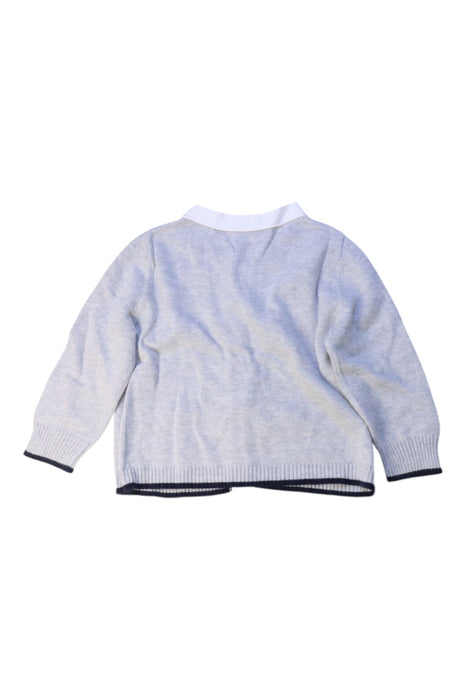 A Grey Cardigans from Bonpoint in size 6-12M for girl. (Back View)