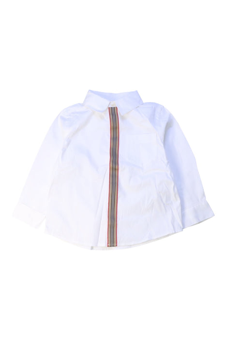A White Long Sleeve Shirts from Burberry in size 6-12M for boy. (Front View)