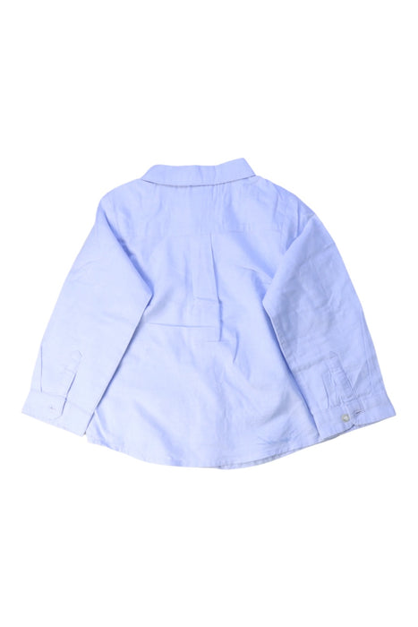 A Blue Long Sleeve Shirts from Jacadi in size 2T for boy. (Back View)