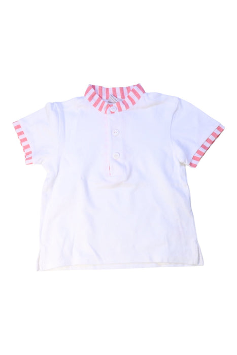 A White Short Sleeve Polos from Paz Rodriguez in size 3T for boy. (Front View)