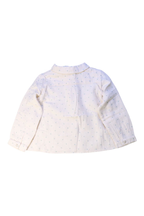 A White Long Sleeve Shirts from Nanos in size 2T for boy. (Back View)