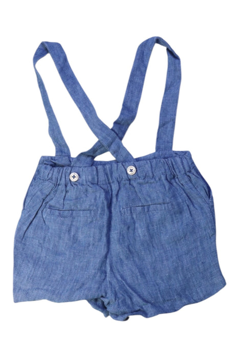 A Blue Overall Shorts from Nanos in size 2T for boy. (Back View)