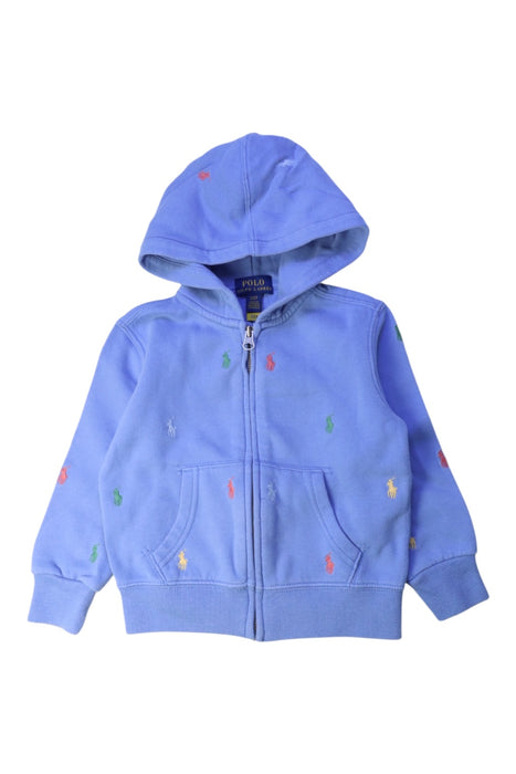 A Blue Zippered Sweatshirts from Polo Ralph Lauren in size 2T for boy. (Front View)