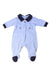 A Blue Long Sleeve Rompers from Armani in size 0-3M for boy. (Front View)