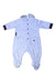 A Blue Long Sleeve Rompers from Armani in size 0-3M for boy. (Back View)